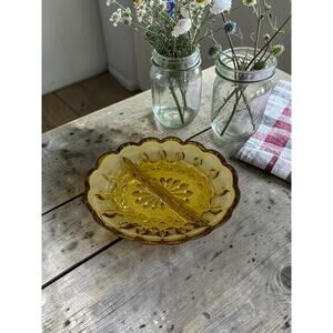 Anchor Hocking Vintage Fairfield 1970's MCM Glass Jewelry/Trinket Dish